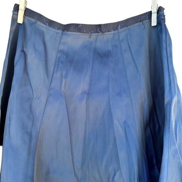 Elizabeth and James Ellen Custom Tech Twill Navy Blue Skirt Size 4 - Picture 2 of 9